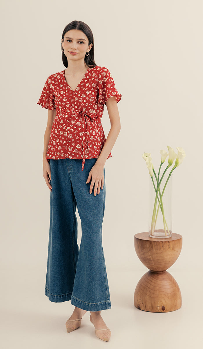 NERISE NURSING TOP RUST