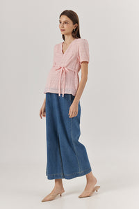 TINA TEXTURED NURSING TOP PINK