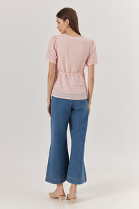 TINA TEXTURED NURSING TOP PINK