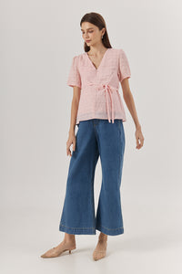 TINA TEXTURED NURSING TOP PINK