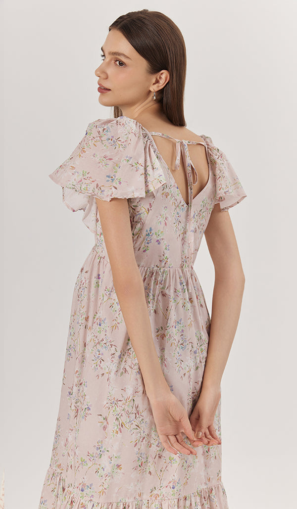 WANDA FLORAL NURSING DRESS PINK