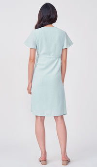 ABBY DOTTED WRAP DRESS MINT
