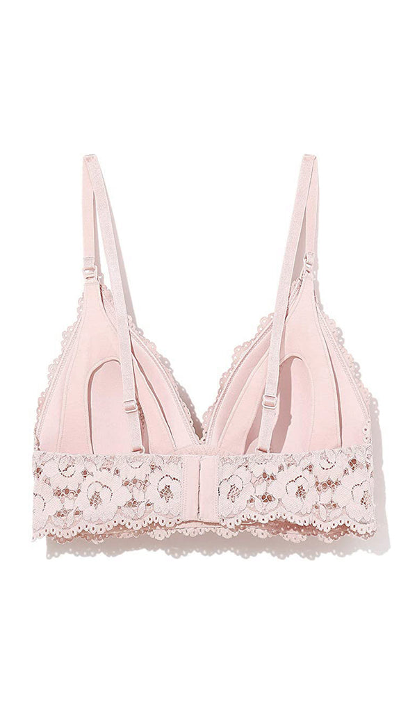 DEMI LACE NURSING BRA ROSE