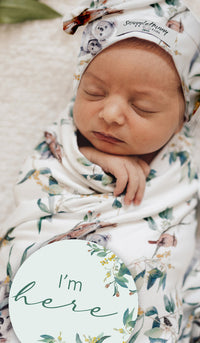 SNUGGLE HUNNY EUCALYPT & SAGE REVERSIBLE MILESTONE CARDS