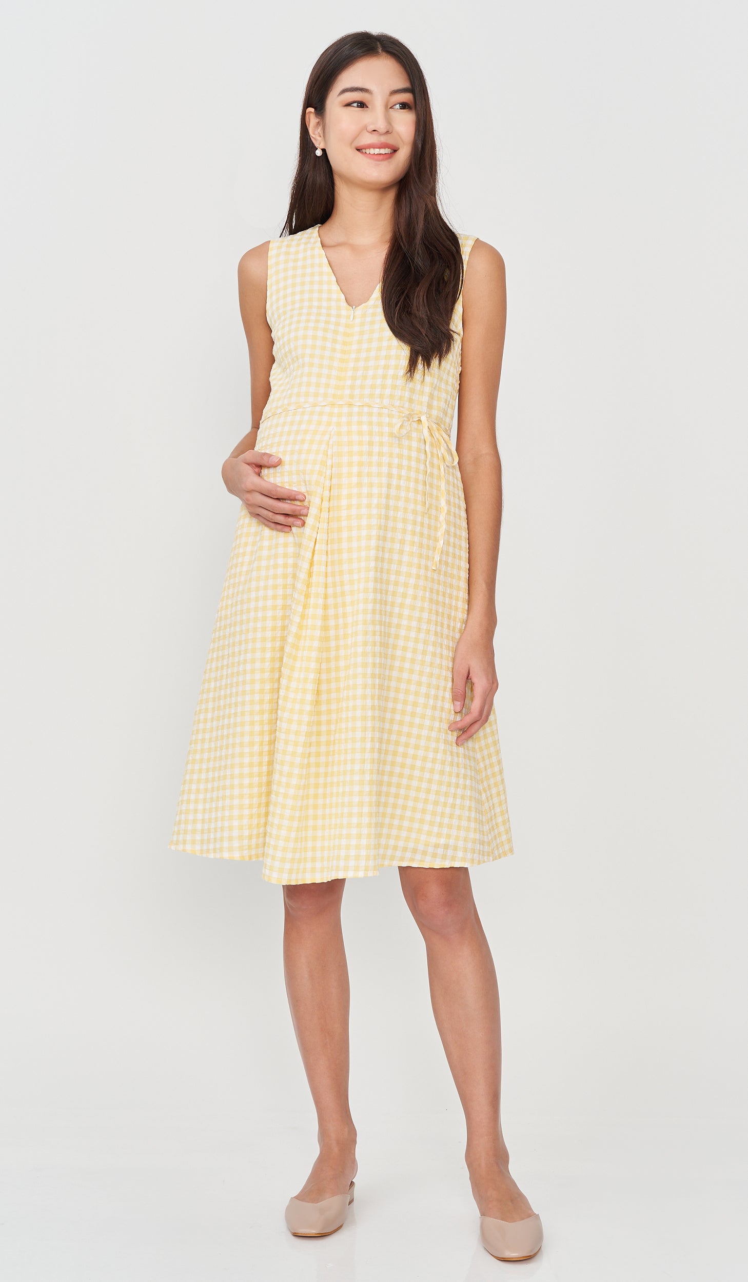 Yellow deals nursing dress