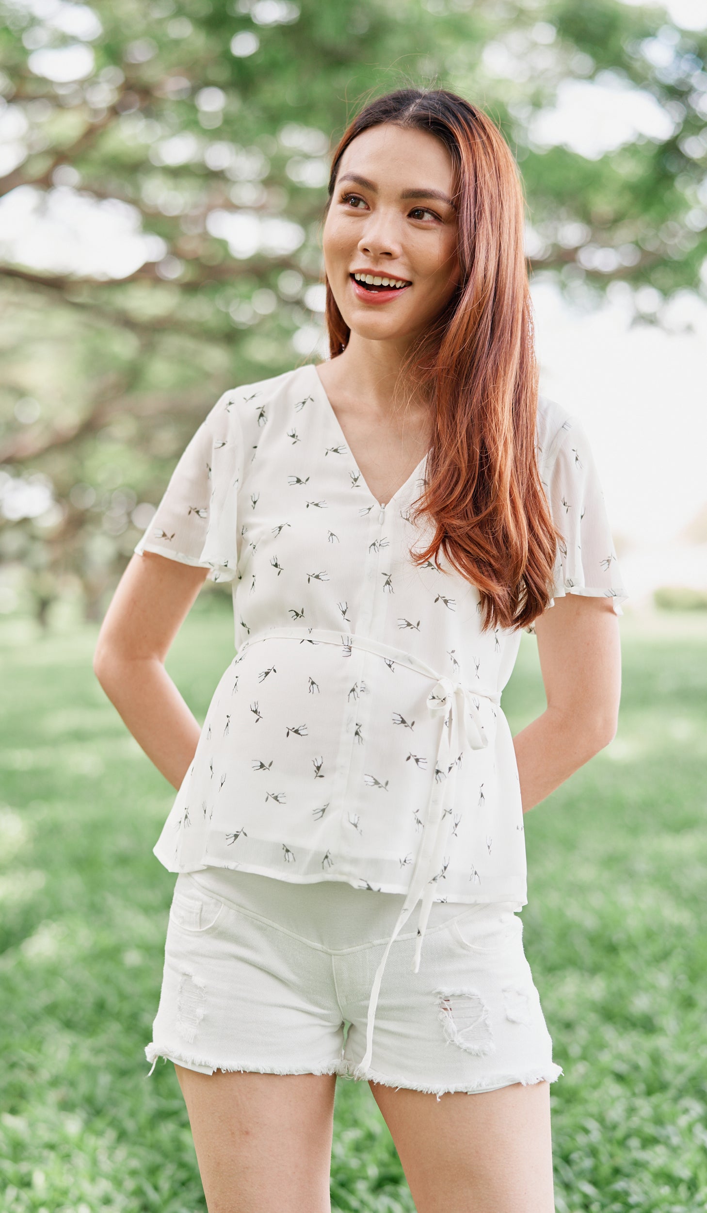 White deals nursing blouse